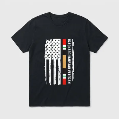 Iraq Afghanistan Veteran Veteran's Day T-Shirt – Classic T-Shirt in Black