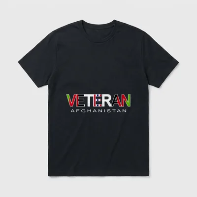 Afghanistan Veteran Service T-Shirt – Classic T-Shirt in Black