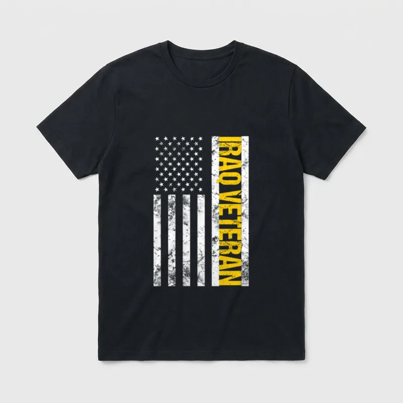 American Flag Iraq Veteran T-Shirt – Classic T-Shirt in Black