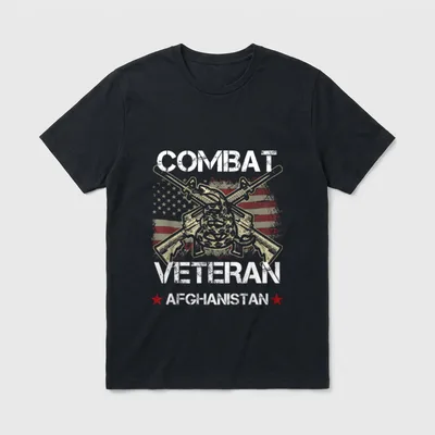 Afghanistan Combat Veteran T-Shirt – Classic T-Shirt in Black