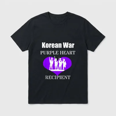 Korean War Purple Heart Recipient T-Shirt – Classic T-Shirt in Black