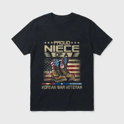 Proud Niece of US Korean War T-Shirt – Classic T-Shirt in Black