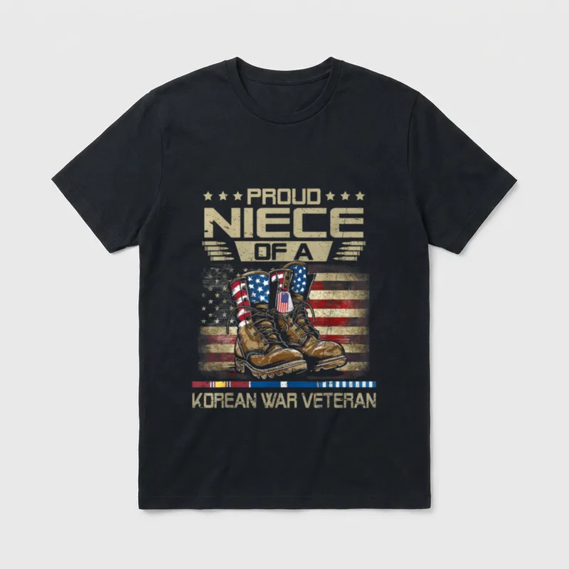 Proud Niece of US Korean War T-Shirt – Classic T-Shirt in Black