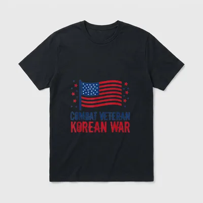 Combat Veteran Korean War Military American T-Shirt – Classic T-Shirt in Black