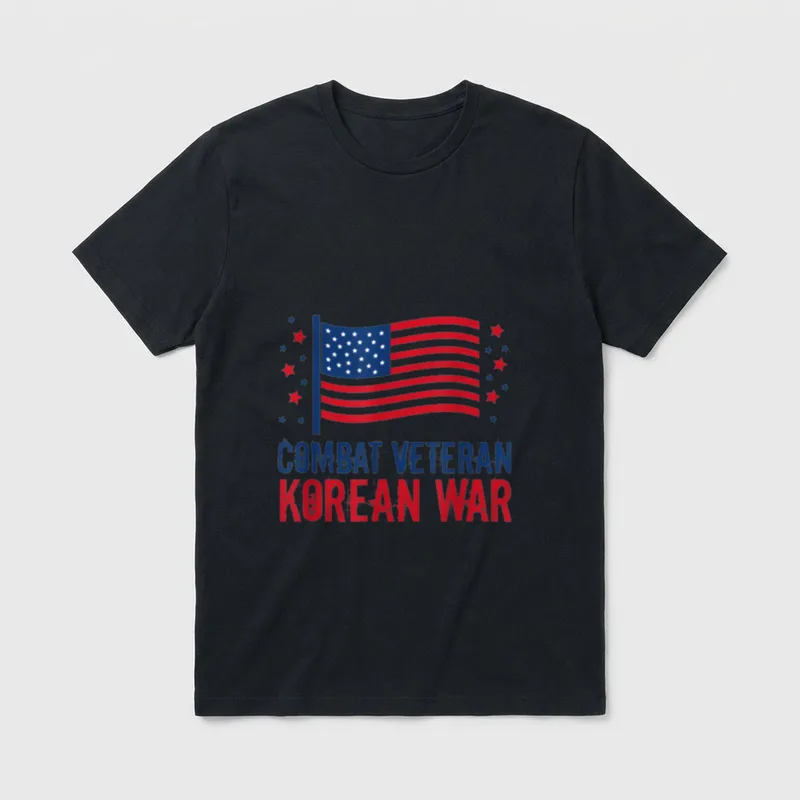 Combat Veteran Korean War Military American T-Shirt – Classic T-Shirt in Black