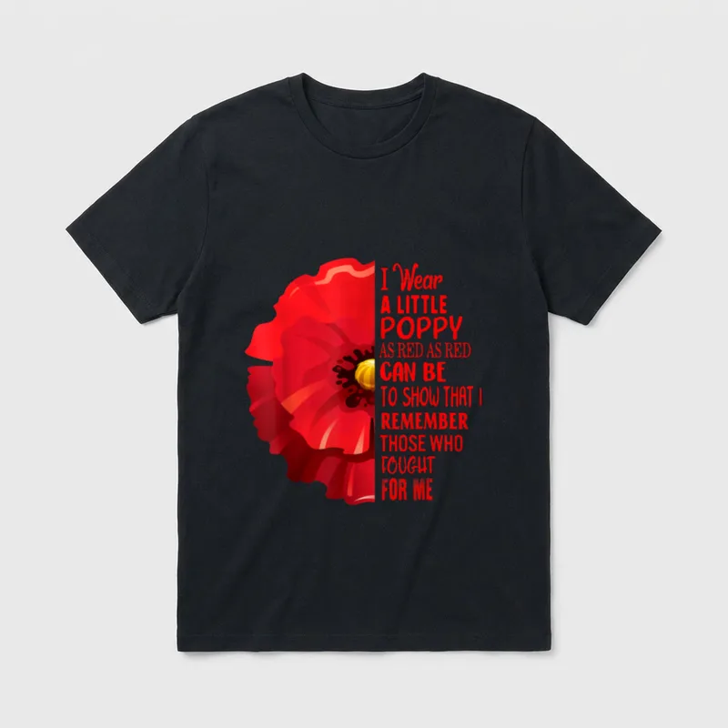 Lest We Forget Memorial T-Shirt – Classic T-Shirt in Black