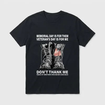 Memorial Day Veterans Humor T-Shirt – Classic T-Shirt in Black