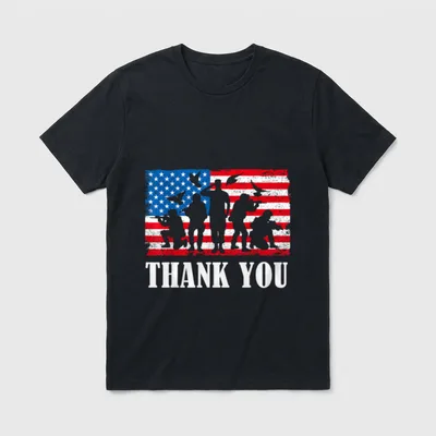 Military Appreciation Patriotic T-Shirt – Classic T-Shirt in Black