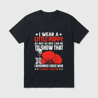 Veterans Day Memorial T-Shirt – Classic T-Shirt in Black