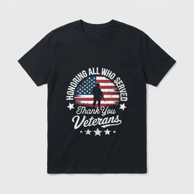 Military Memorial Day Tribute T-Shirt – Classic T-Shirt in Black