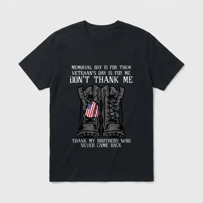 Veteran Memorial Day Tribute T-Shirt – Classic T-Shirt in Black