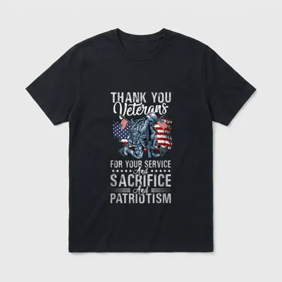 Veterans Service Sacrifice T-Shirt – Classic T-Shirt in Black