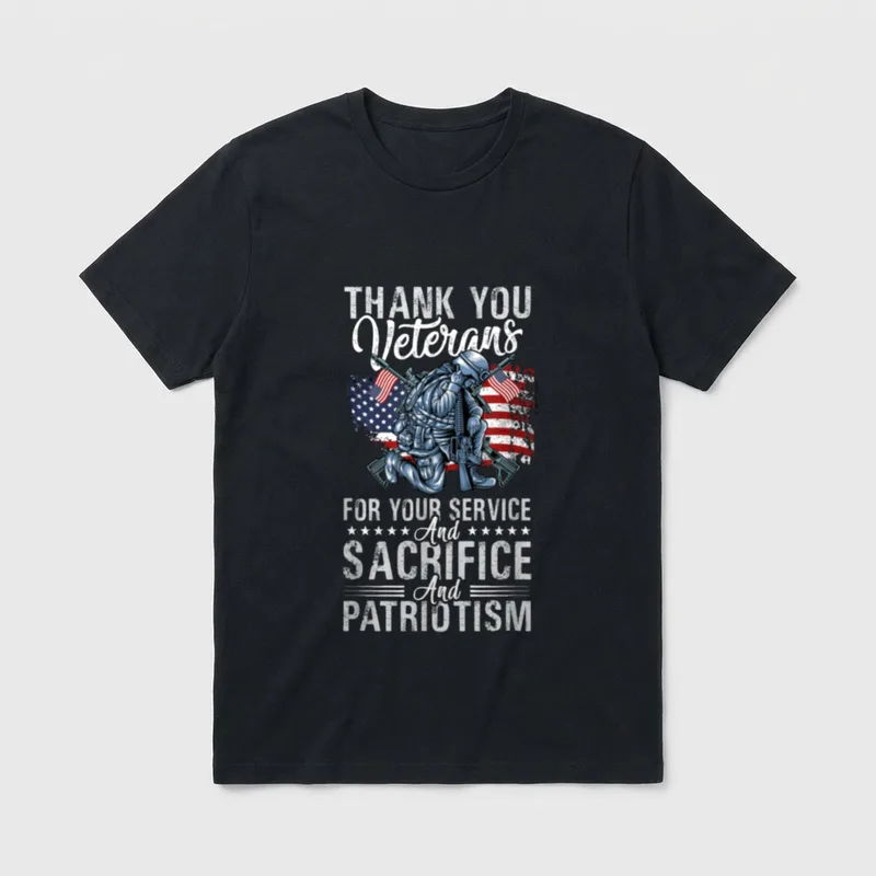 Veterans Service Sacrifice T-Shirt – Classic T-Shirt in Black