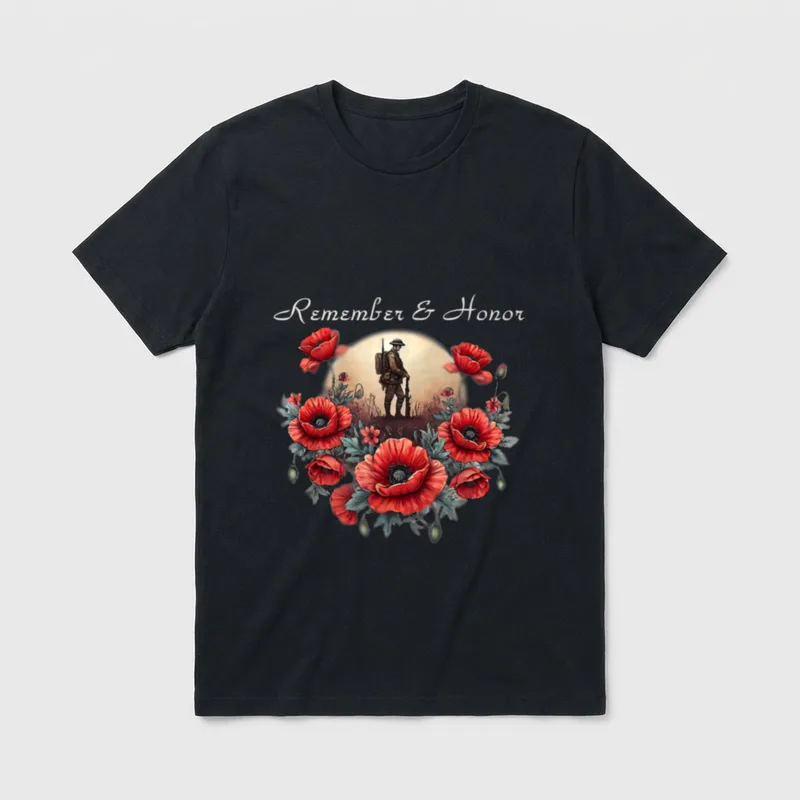Memorial Day Military Tribute T-Shirt – Classic T-Shirt in Black