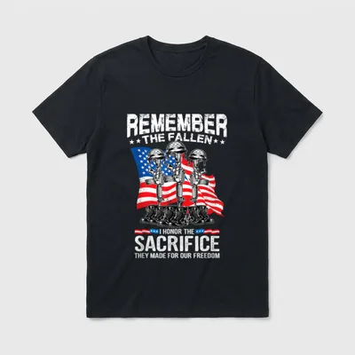 Honor The Fallen Veteran T-Shirt – Classic T-Shirt in Black