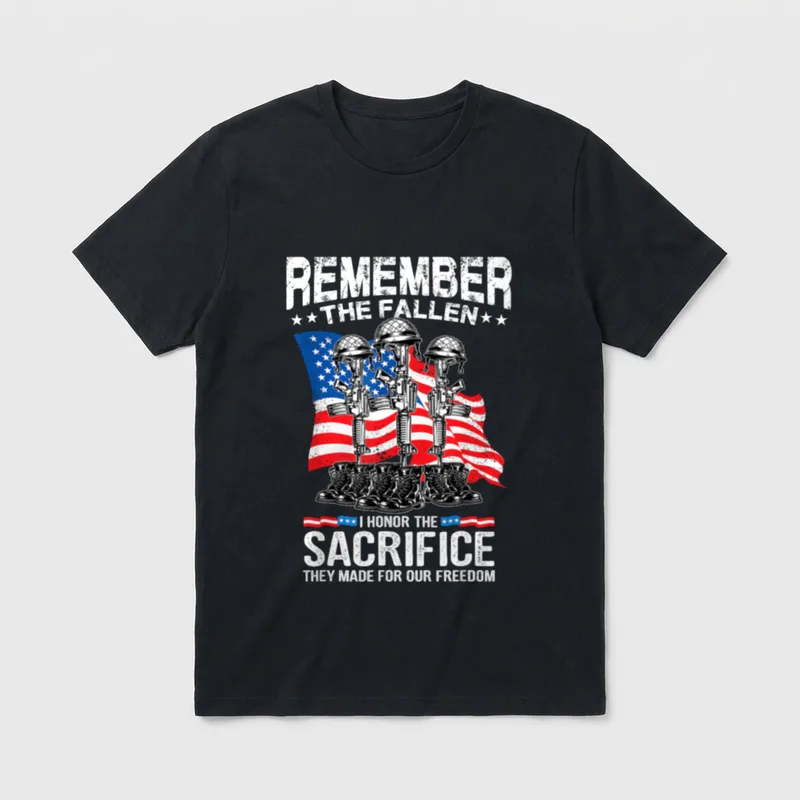 Honor The Fallen Veteran T-Shirt – Classic T-Shirt in Black