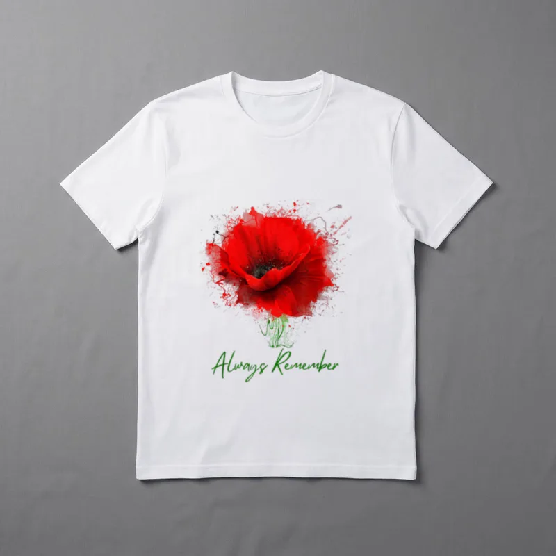 Red Poppy Remembrance T-Shirt – Classic T-Shirt in Black