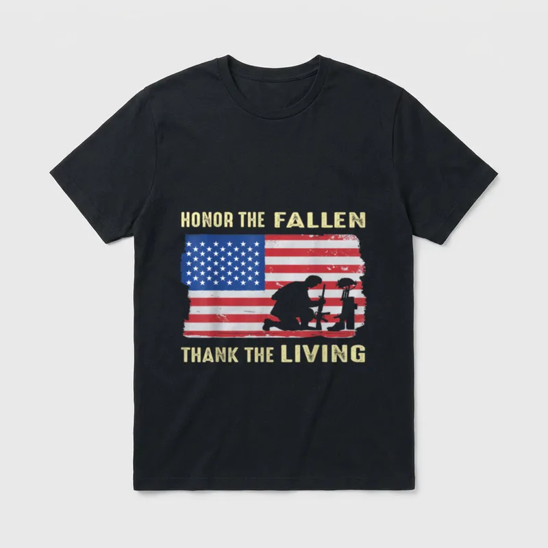 American Veterans Memorial Day T-Shirt – Classic T-Shirt in Black