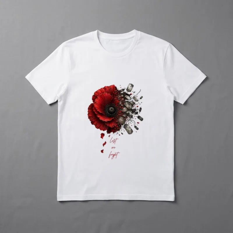 Red Poppy Memorial Day T-Shirt – Classic T-Shirt in Black