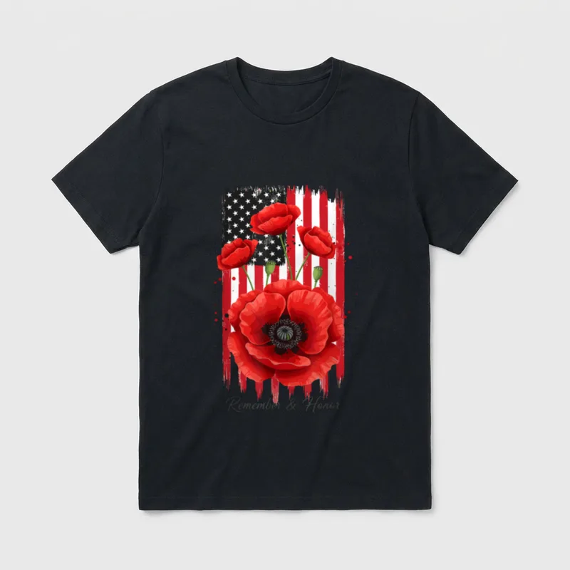 Honor Remember Patriotic T-Shirt – Classic T-Shirt in Black