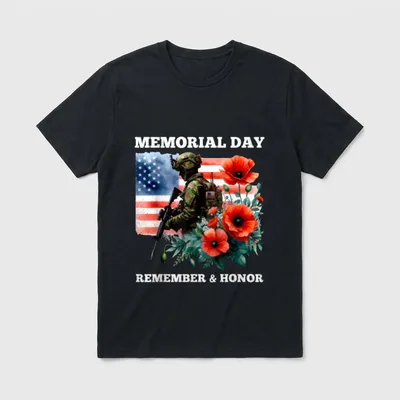 Memorial Day Veteran Honor T-Shirt – Classic T-Shirt in Black