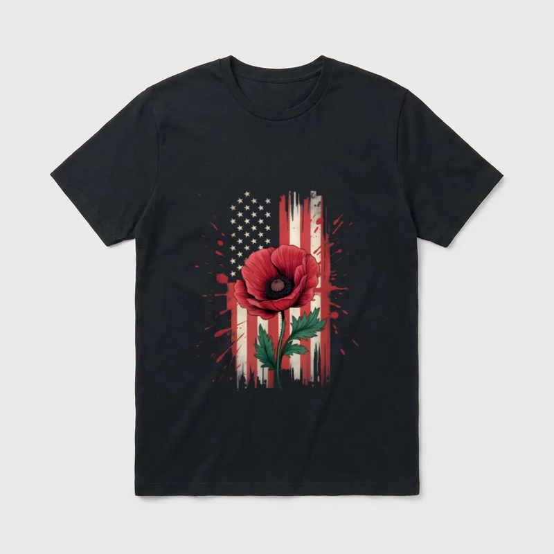 Veterans Day USA Memorial Day T-Shirt – Classic T-Shirt in Black