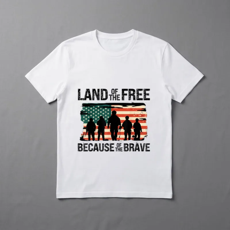 Land of the Free Memorial Day Shirts T-Shirt – Classic T-Shirt in Black