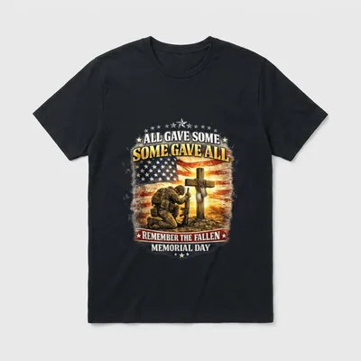 Patriotic Memorial Day Veterans T-Shirt – Classic T-Shirt in Black