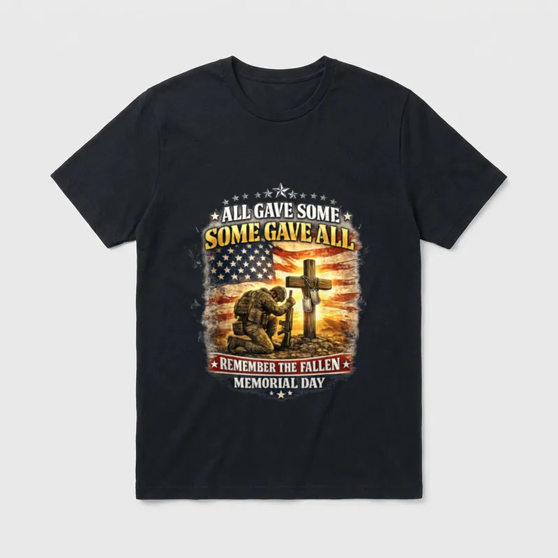 Patriotic Memorial Day Veterans T-Shirt – Classic T-Shirt in Black