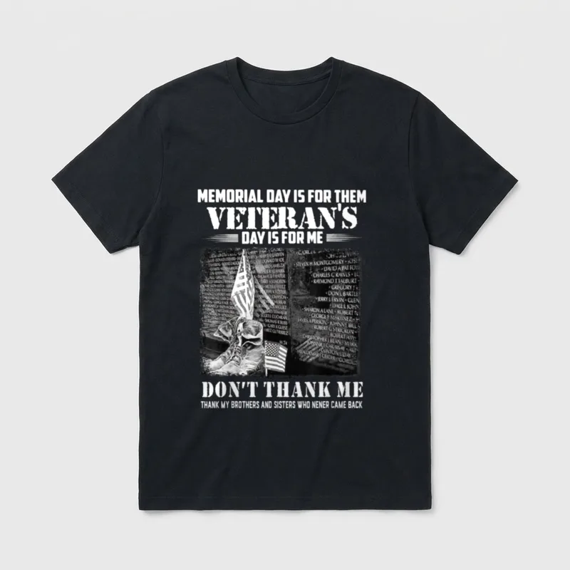 Veteran's Day vs Memorial Day T-Shirt – Classic T-Shirt in Black