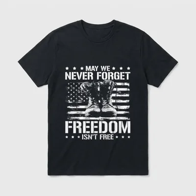 Never Forget Veterans Memorial T-Shirt – Classic T-Shirt in Black