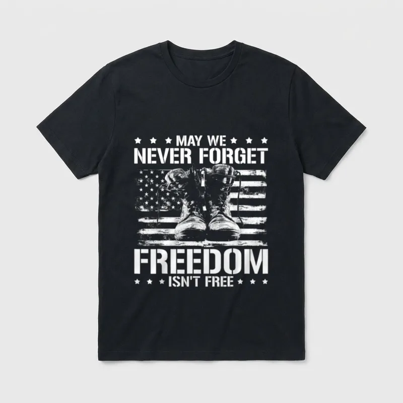 Never Forget Veterans Memorial T-Shirt – Classic T-Shirt in Black