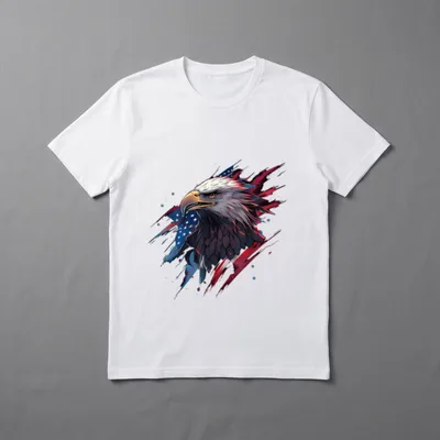 Eagle American Flag Veterans T-Shirt – Classic T-Shirt in Black