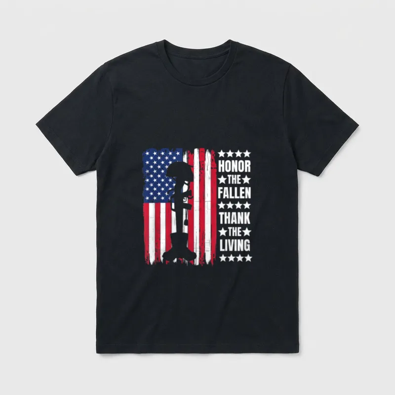Memorial Day Veterans Day Tribute T-Shirt – Classic T-Shirt in Black