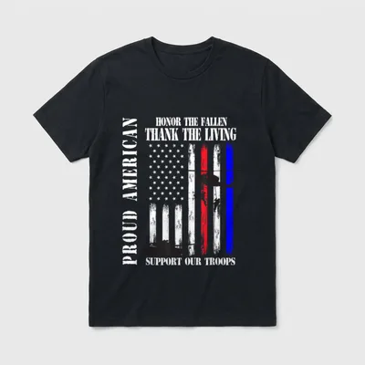 Honor The Fallen Veterans T-Shirt – Classic T-Shirt in Black