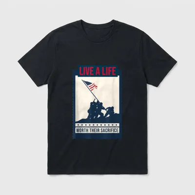 Military Sacrifice Honor T-Shirt – Classic T-Shirt in Black