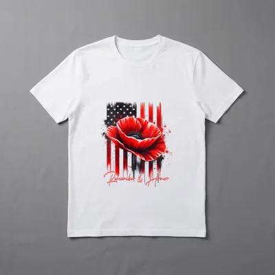 Veterans for Your Service Day Red T-Shirt – Classic T-Shirt in Black