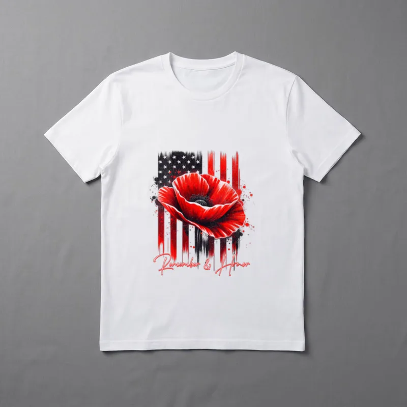 Veterans for Your Service Day Red T-Shirt – Classic T-Shirt in Black
