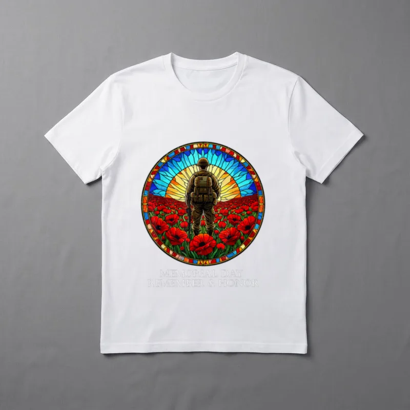 Remember and Honor Memorial Day Red T-Shirt – Classic T-Shirt in Black