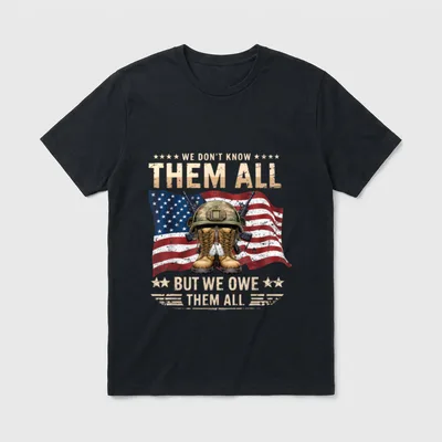 Owe All Veterans Memorial Day T-Shirt – Classic T-Shirt in Black