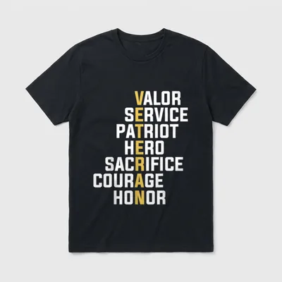 Veteran Valor Service Patriot Hero Sacrifice T-Shirt – Classic T-Shirt in Black