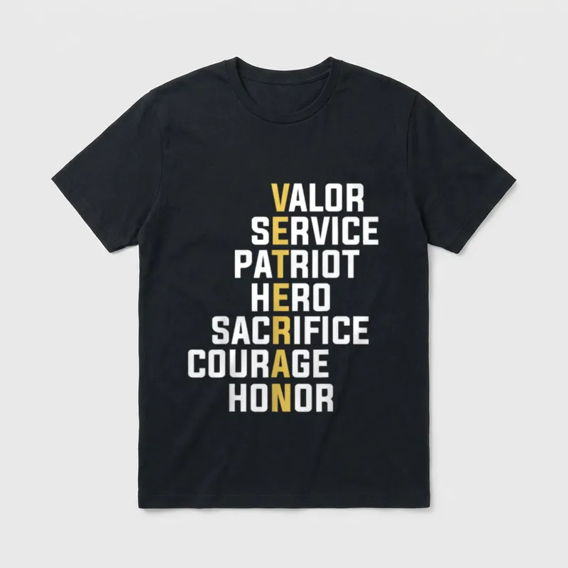 Veteran Valor Service Patriot Hero Sacrifice T-Shirt – Classic T-Shirt in Black