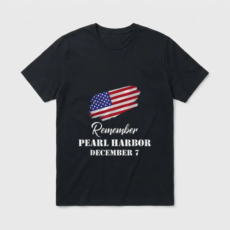 Remember Pearl Harbor Veterans T-Shirt – Classic T-Shirt in Black