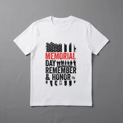 Memorial Day Remember Honor T-Shirt – Classic T-Shirt in Black