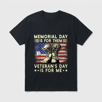 Memorial Day for Them Veteran's T-Shirt – Classic T-Shirt in Black
