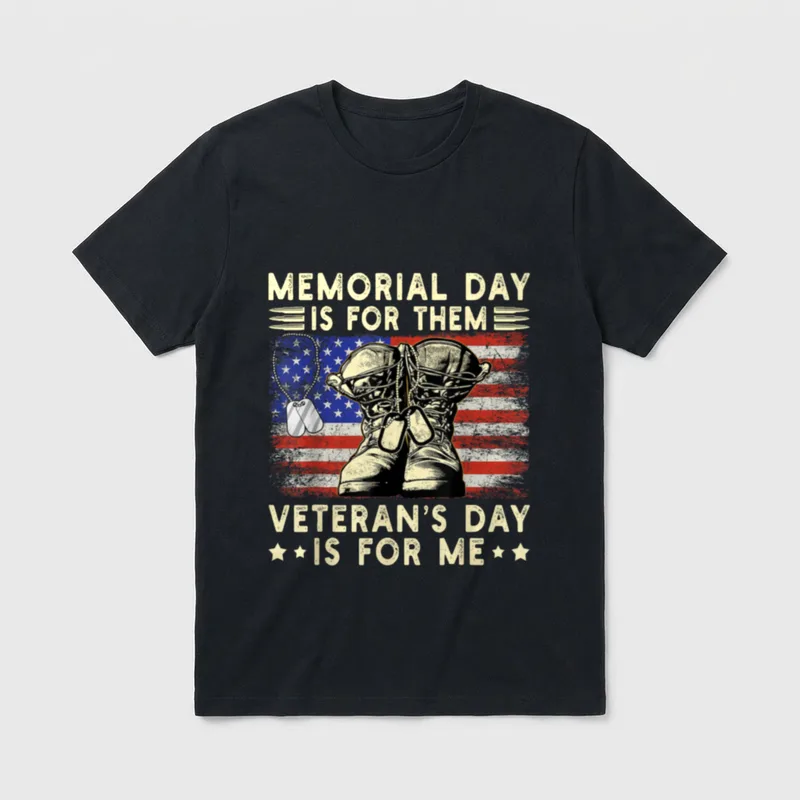 Memorial Day for Them Veteran's T-Shirt – Classic T-Shirt in Black