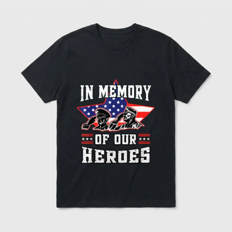 Heroes Fallen Patriotic Veteran T-Shirt – Classic T-Shirt in Black