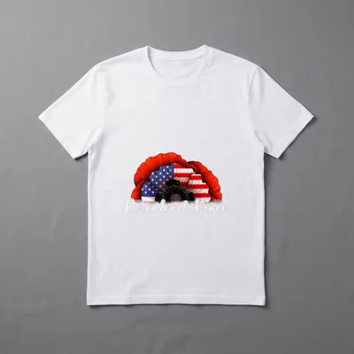 Red Poppy Memorial Day Veterans Remembrance T-Shirt – Classic T-Shirt in Black