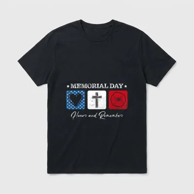 Memorial Day 2022 Veterans USA Flag T-Shirt – Classic T-Shirt in Black
