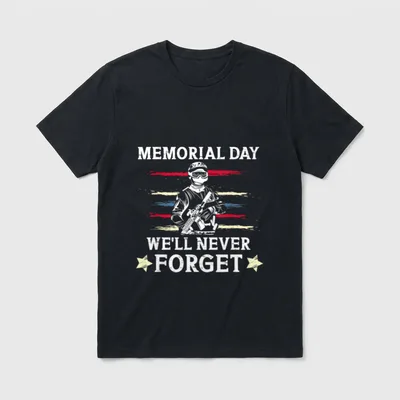 Memorial Day We'll Never Forget Combat T-Shirt – Classic T-Shirt in Black